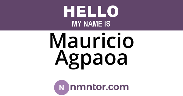 Mauricio Agpaoa