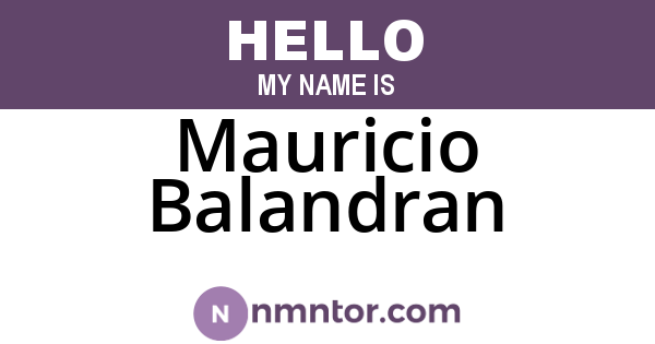 Mauricio Balandran