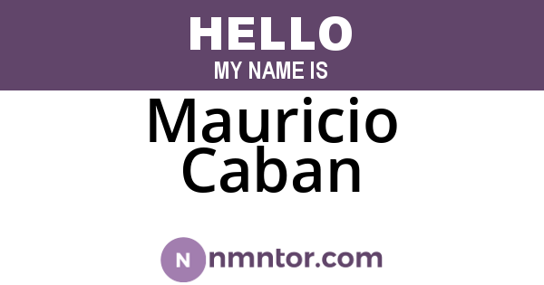 Mauricio Caban