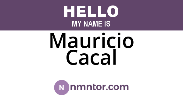 Mauricio Cacal