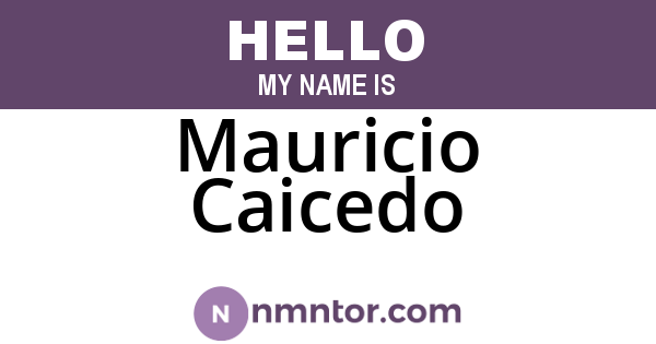 Mauricio Caicedo