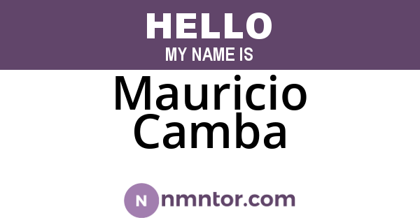 Mauricio Camba