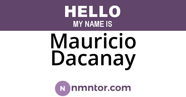 Mauricio Dacanay