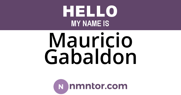 Mauricio Gabaldon