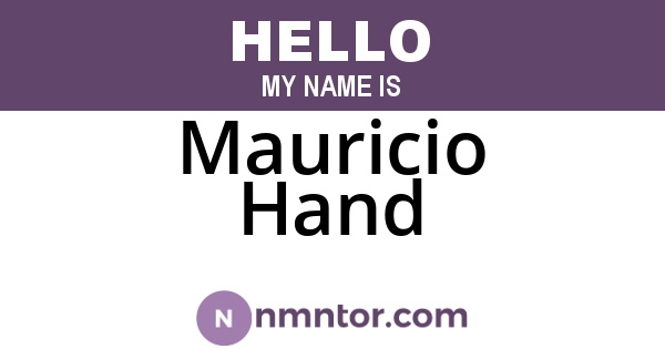 Mauricio Hand