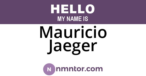 Mauricio Jaeger