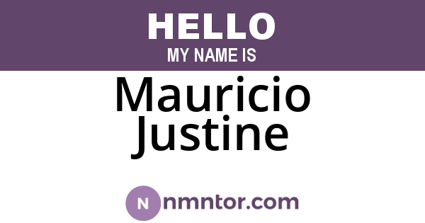 Mauricio Justine
