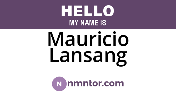 Mauricio Lansang