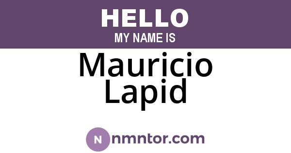 Mauricio Lapid