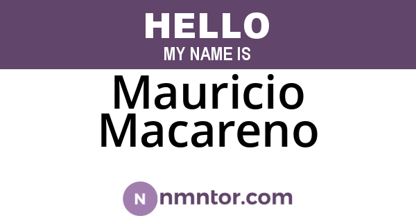 Mauricio Macareno
