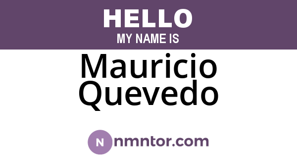 Mauricio Quevedo