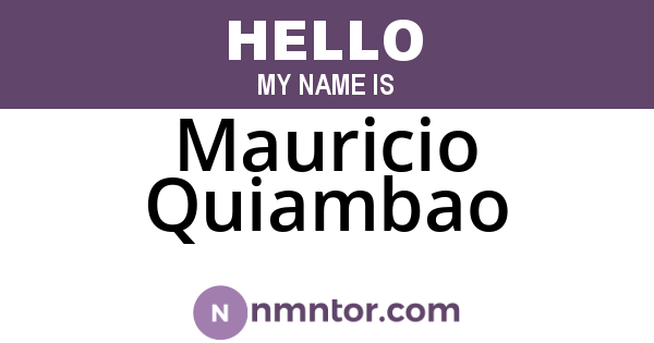 Mauricio Quiambao