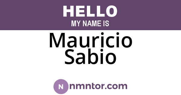 Mauricio Sabio
