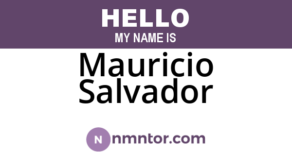 Mauricio Salvador