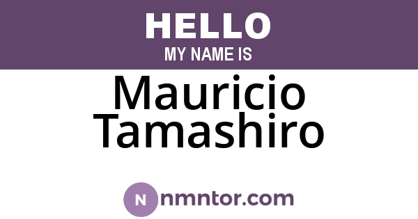 Mauricio Tamashiro