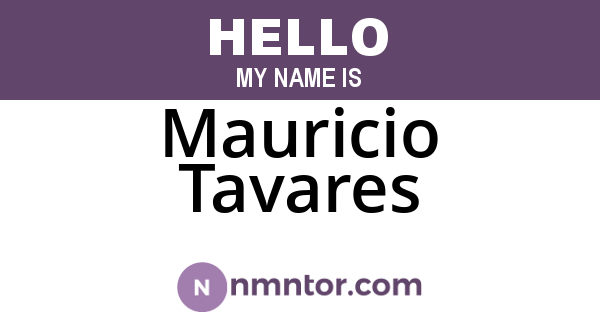 Mauricio Tavares