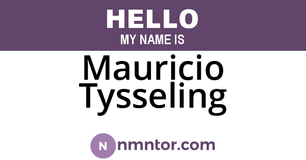 Mauricio Tysseling
