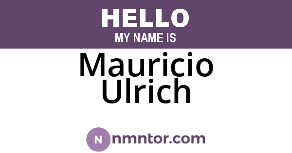 Mauricio Ulrich