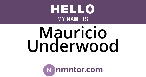 Mauricio Underwood