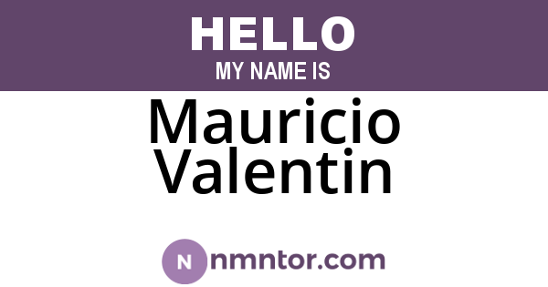 Mauricio Valentin