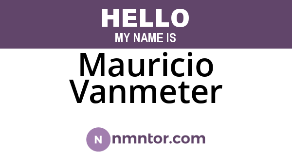 Mauricio Vanmeter