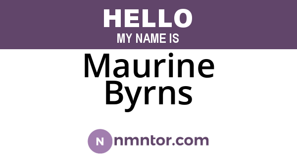 Maurine Byrns