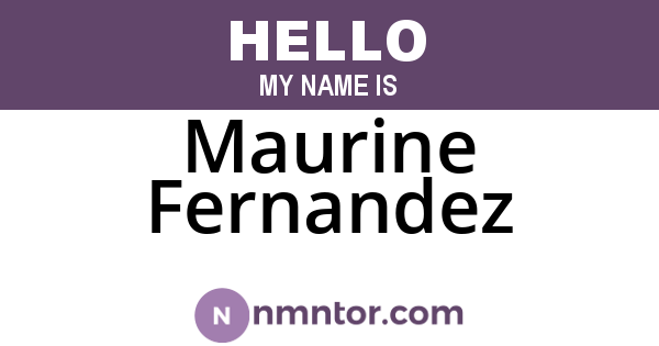 Maurine Fernandez