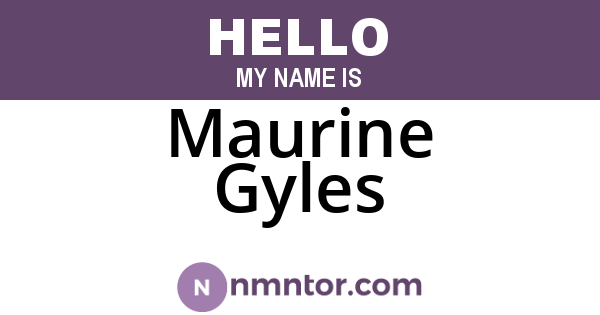 Maurine Gyles