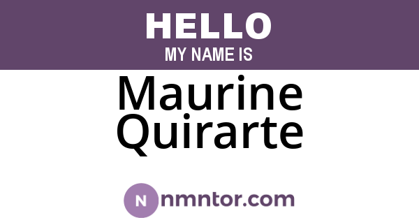 Maurine Quirarte