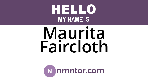 Maurita Faircloth