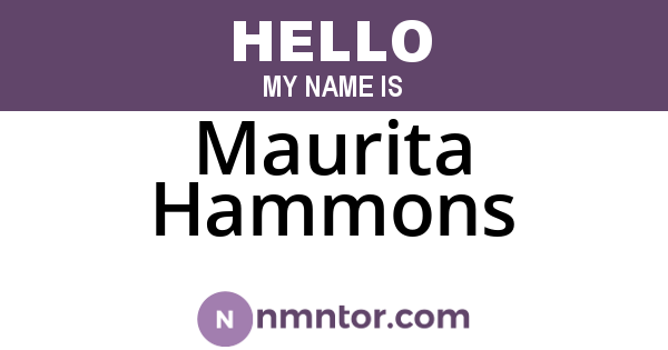 Maurita Hammons