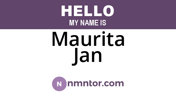 Maurita Jan