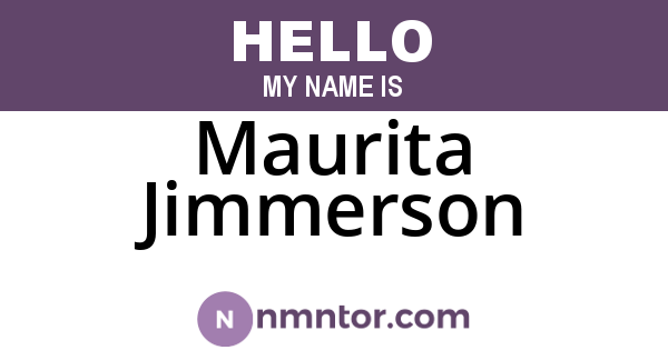 Maurita Jimmerson