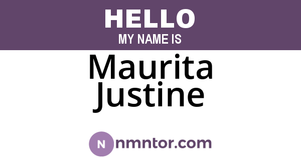 Maurita Justine