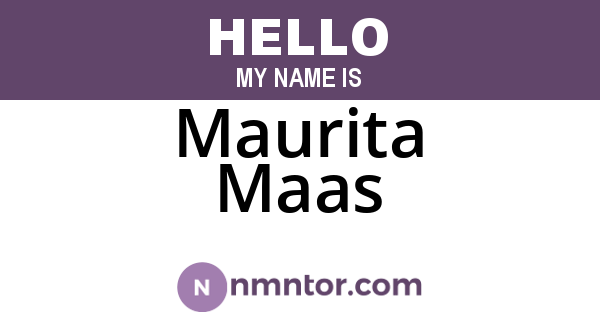 Maurita Maas