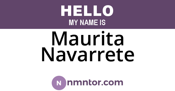 Maurita Navarrete