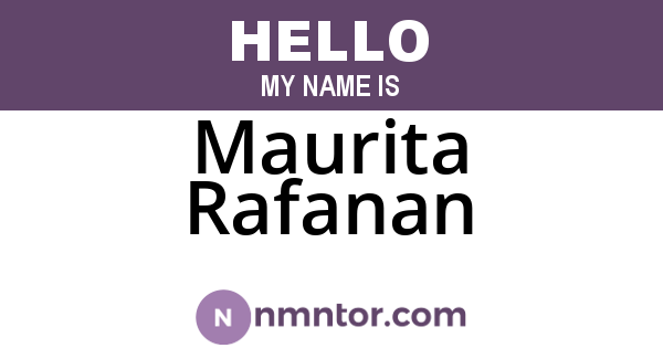 Maurita Rafanan