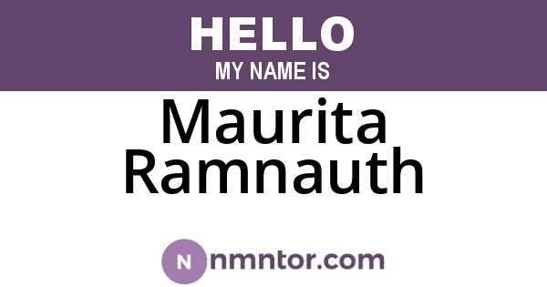 Maurita Ramnauth
