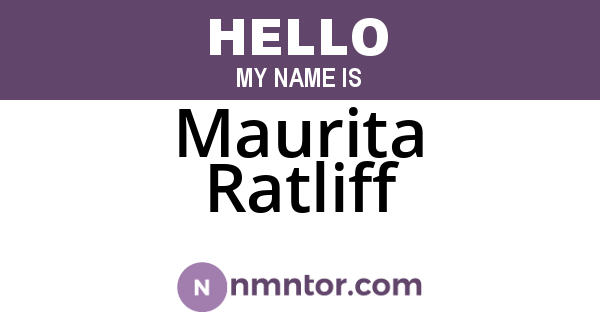 Maurita Ratliff