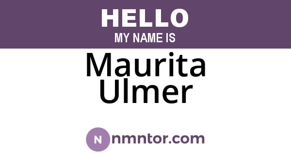 Maurita Ulmer