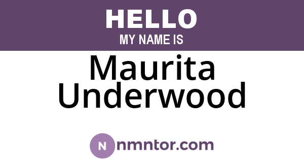 Maurita Underwood