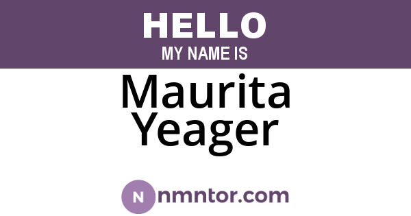 Maurita Yeager