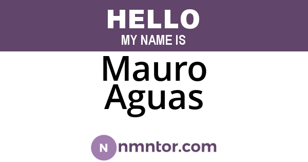 Mauro Aguas