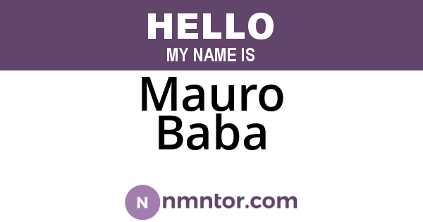 Mauro Baba