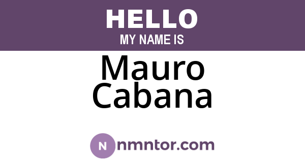 Mauro Cabana