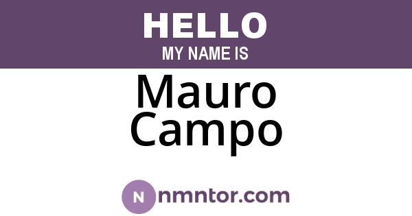 Mauro Campo