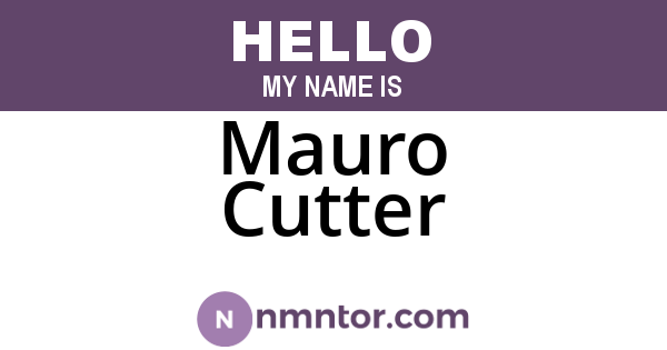Mauro Cutter