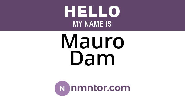 Mauro Dam