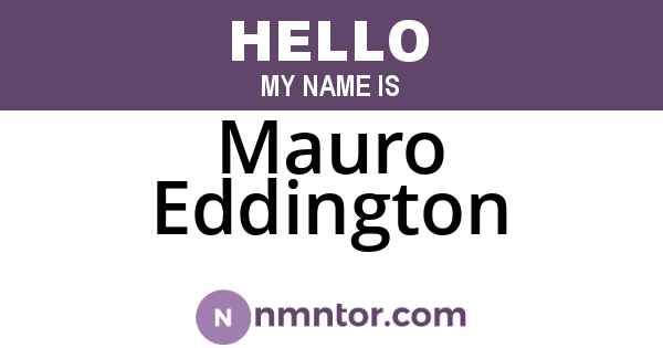 Mauro Eddington