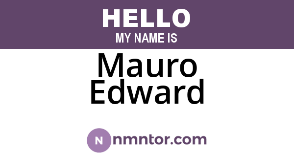 Mauro Edward